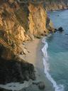 The entire lenght of Big Sur coast is filled with coves and cliffs, beaches and mountains.  Highway 1 hugs the winding coastline cliffs the entire way!